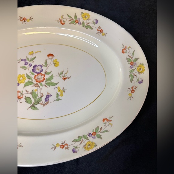 Vintage Oval Serving Platter Made By Paden City Pottery Company - Picture 3 of 7